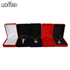 Wholesale Black Velvet Wedding Bride Jewelry Necklace Pendant Box Gift Colar Earrings Trinket Display Case Holder Organizer