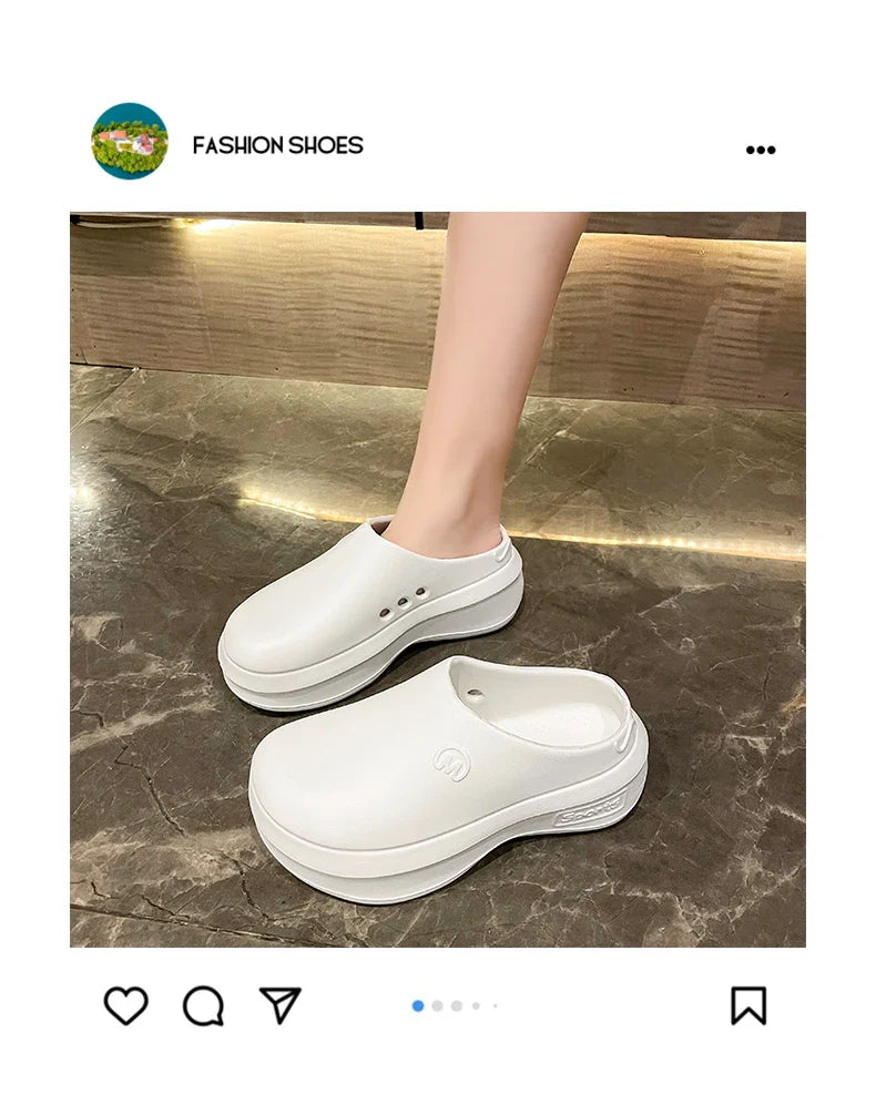 Women Sandals Summer Shoes Cook Work Flip-flop Waterproof Female Sandals Non-Slip Garden EVA Platform Slippers Casual Beach Shoe