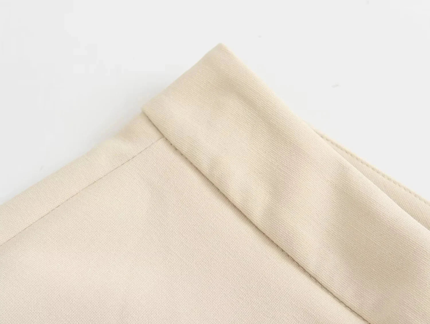 TRAFZA Women Elegant Solid Pant Suit Front Button Strapless Sexy Tank Tops + Side Slit Trouser Female Fashion Streetwear Sets