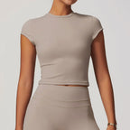 SWELTERING Women Short Sleeve Yoga Top Sport T Shirts Fitness Workout Clothes Yoga Shirt Gym Top Running Active Wear Sport Top