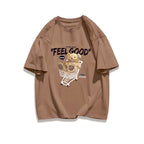Cartoon Bear Short Sleeve T-shirt Women Loose Top Fashion Korean Style Tee
