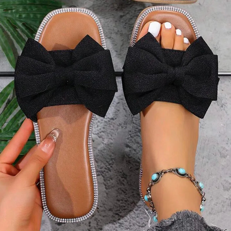 Women's Sandals Blin Blin Sweet Summer Sandals Shoes Women New Flat Sandals Beach Slippers For Summer Footwear Chaussures Femme