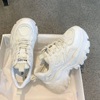 New Summer Black Women New Fashion Platform Sport designer Shoes Women Casual Chunky Sneakers Women Mesh Leather Platform Shoes