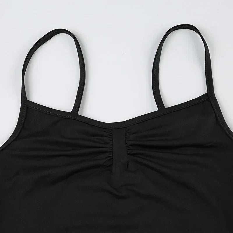 Summer Women Solid Sports Camisole Jumpsuit Sexy Backless Tight Elastic Vest Fitness Yoga Suit