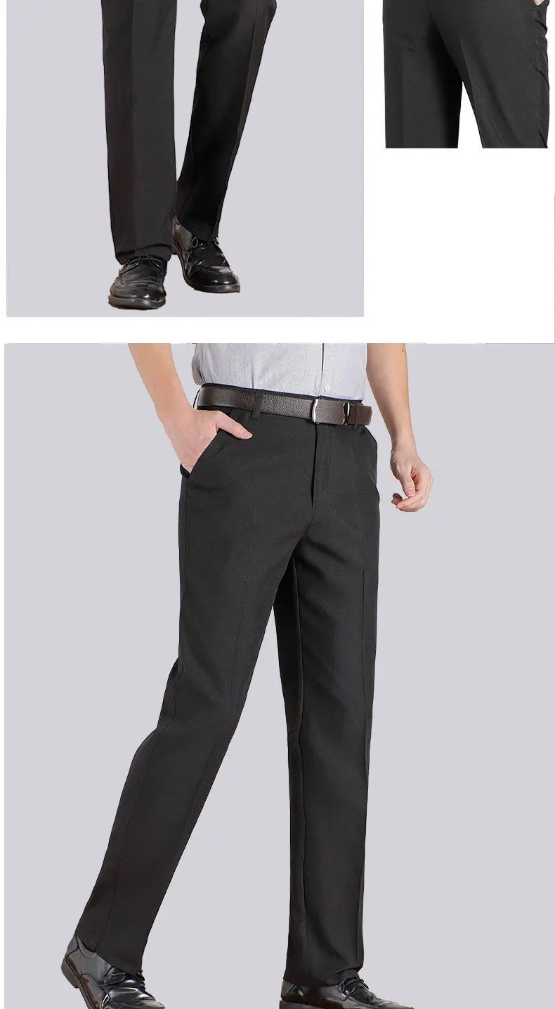 Formal Pants Men's Summer Thin Autumn Thick Black Blue Grey Stretch Bussiness Loose Suit Big Plus Size Office Trousers YYQWSJ
