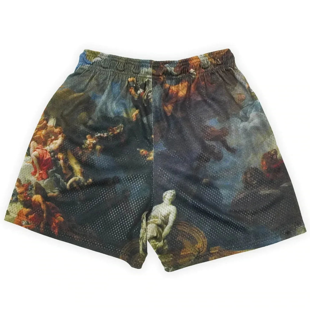 Summer New men short pant Rose Design Casual Shorts Street Hip Hop Fitness Polyester Fast Dry Breathable Embroidery Men Shorts