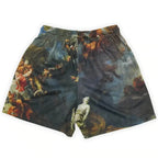 Summer New men short pant Rose Design Casual Shorts Street Hip Hop Fitness Polyester Fast Dry Breathable Embroidery Men Shorts