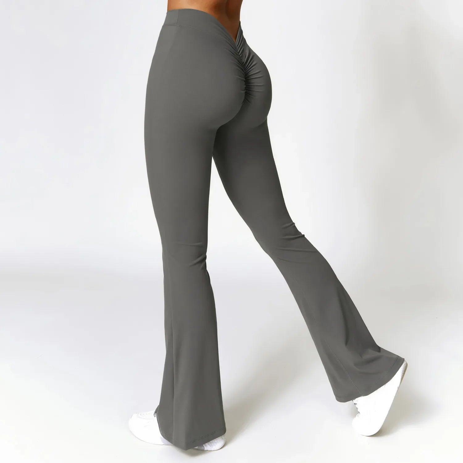 V-shaped Hip Yoga Pants Flare Leggings Women High Waist Wide Leg Pants Women Gym Fitness Sports Flared Pant Dance Trousers