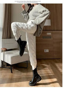 down Bottoming down Cotton Pants Women's New Loose High Waist down Wadded Trousers Women's Fashion Autumn and Winter New