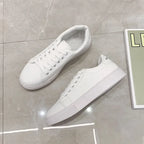 Trendy and minimalist 2025 white shoes, new spring and autumn fashion classic versatile student casual sports flat shoes