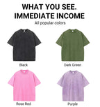 Yosemite National Papk Prints Washed T Shirts Women Cotton T-Shirts Distressed Oversized O-Neck Tops Summer Casual Woman Clothes