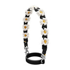 Water Bottle Handle Strap Handmade Flower 16-40oz Tumbler Silicone Safety Ring Cotton Rope Flower Durable Water Bottle Strap