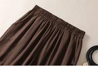 Coffee Embroidery Bloomers Casual Solid Elastic High Waist Loose Women's Pants Ankle-Length Pants For Women Clothing Fashion