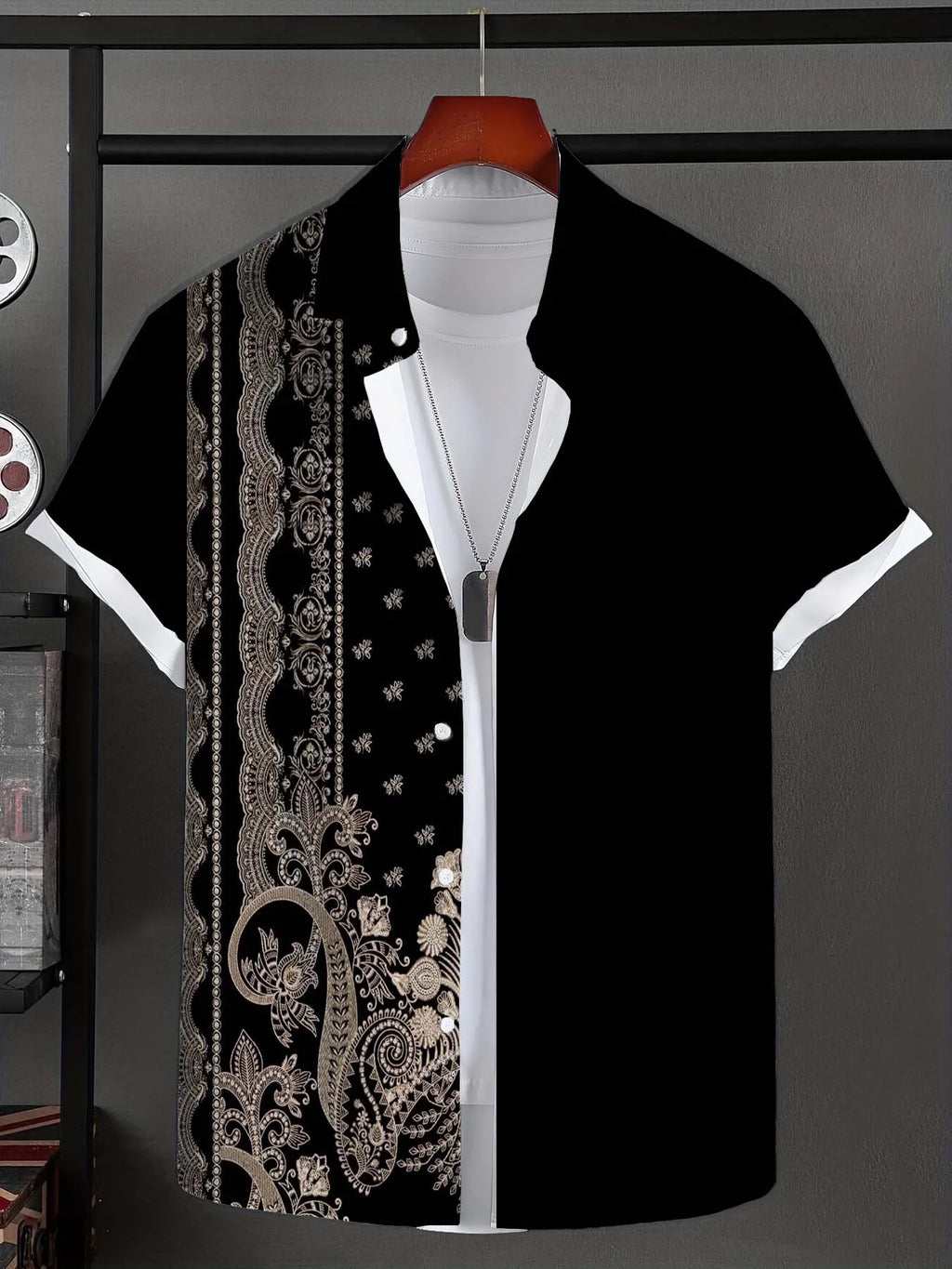 Hawaiian Ethnic pattern design 3d Printed  Mens Shirt Summer Casual Printed Short Sleeve Beach Hawaiian Tops Men's Clothing