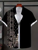 Hawaiian Ethnic pattern design 3d Printed  Mens Shirt Summer Casual Printed Short Sleeve Beach Hawaiian Tops Men's Clothing