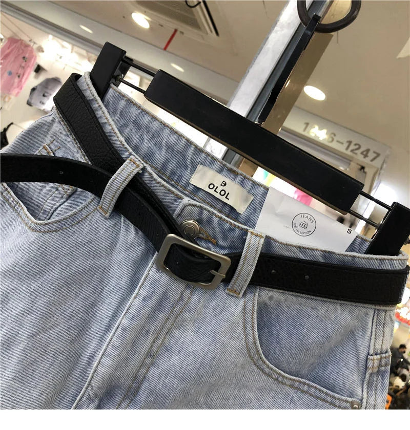 Black Gray Women Summer High-waist Slimming Outdoor Wear A- label Hot Pants Loose Cotton Shorts Urban Casual Style