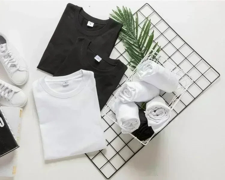 Large Cotton Men's Creative Digital 10 Printed Short Sleeved T-shirt for Men Explosive Street Loose Half Sleeved Hip-hop Top