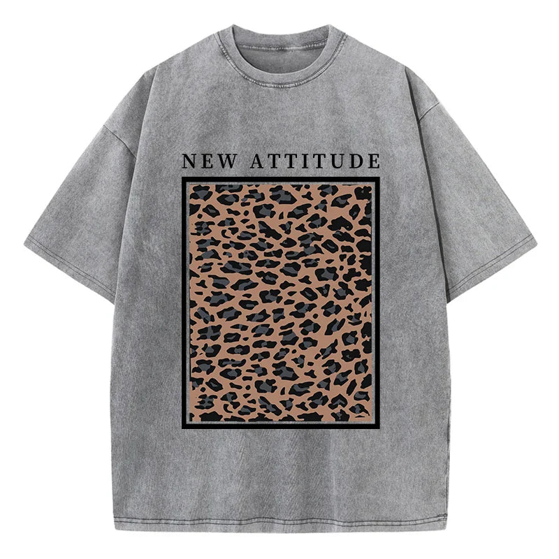 Yosemite National Papk Prints Washed T Shirts Women Cotton T-Shirts Distressed Oversized O-Neck Tops Summer Casual Woman Clothes