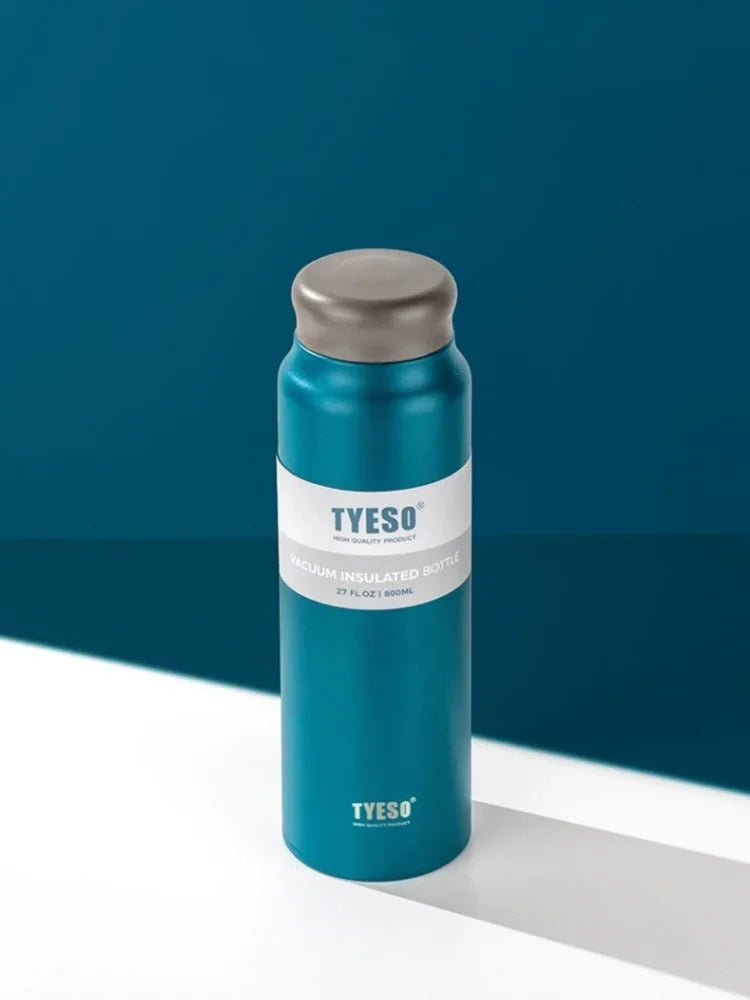 TYESO Stainless Steel Insulated Cups Coffee Thermos Cups Portable Large Capacity Home Office Travel Water Cup Drinking Utensil