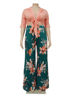 Two Piece Set Women Outfit 2x 3x 4x Summer Suit Elegant Pants and Blouse Set Casual Plus Size Pants Set Wholesale Dropshipping