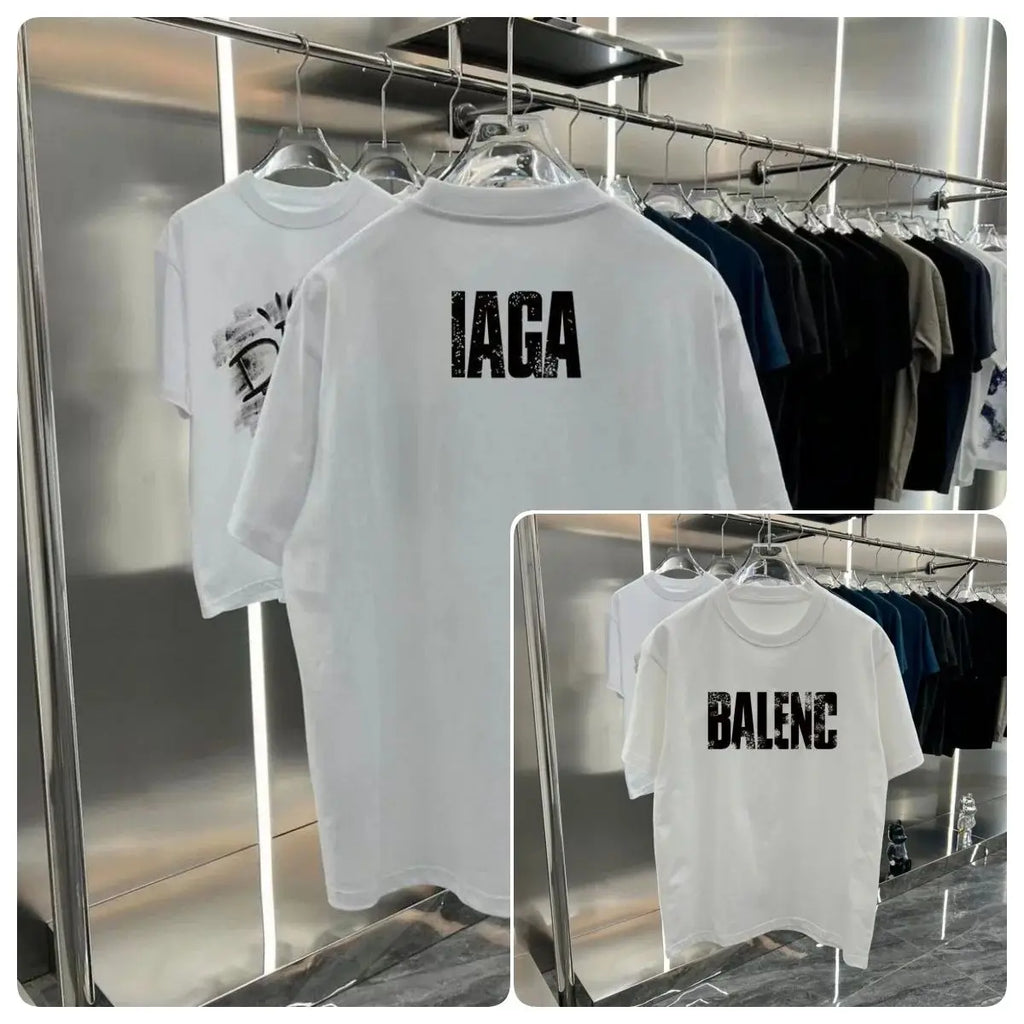 Fashion Brand Luxury Women's Round Neck Short Sleeve Large Size Hand-painted Letter Graffiti T-shirt Women's T-shirt