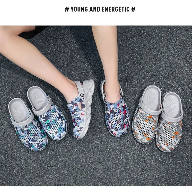 Flat Sandals Men Shoes EVA Slippers Garden Platform Sandals Man Summer Sandals New Male Sneakers Outdoor Flip Flops Home Clogs