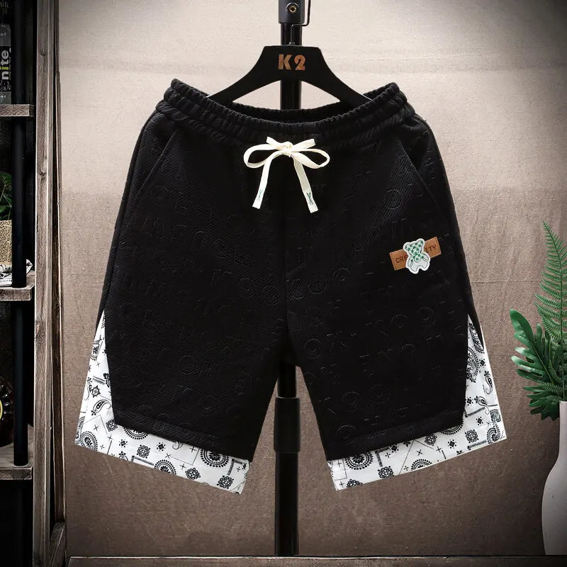 Top selling men's high-quality trendy printed shorts for spring and summer 2025, five quarter shorts, casual shorts