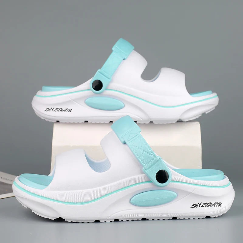 Summer Men's Outdoor Sandals Slippers Beach Comfortable Slides Soft Clogs Men Casual Water Garden Shoes Men Women Beach Sandals