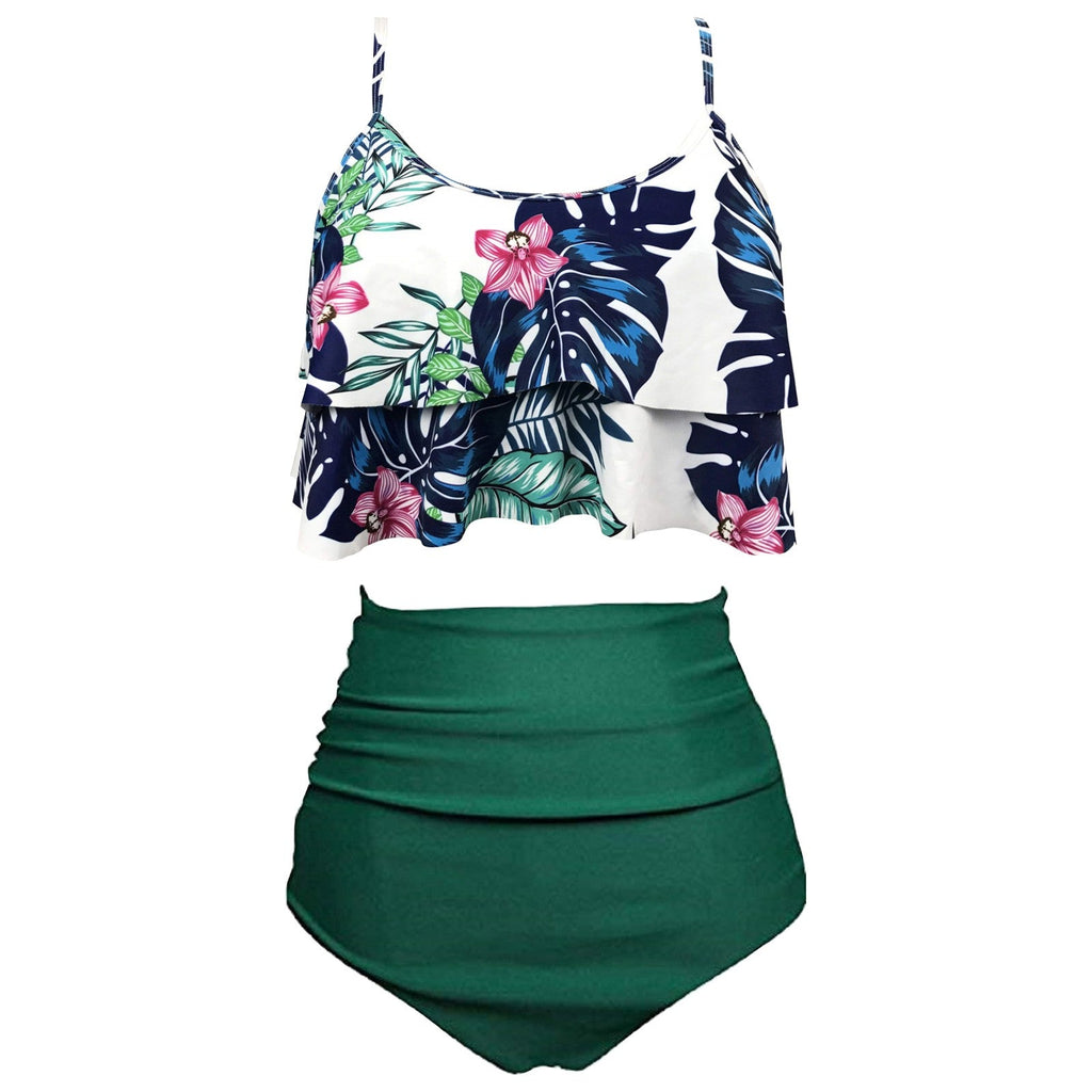 Swimwear For Women Plus Size Bikinis Sets Sexy Bikini Wave Solid Cup Split Cover-up Swimsuit Bathing Suit Women's Swimsuit 2023