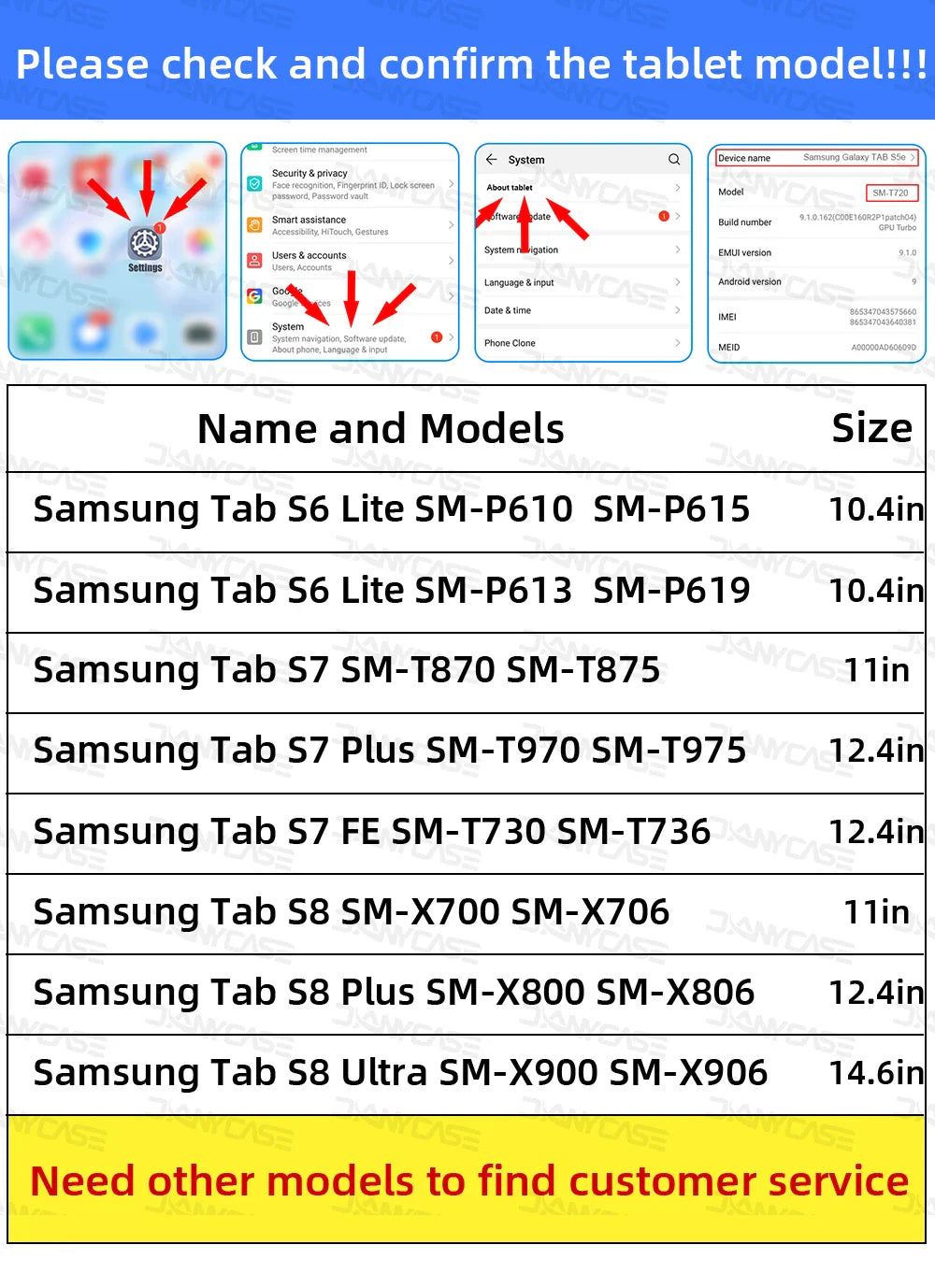 Case For Samsung Galaxy Tab S7/S8/S9 11 in for S6 Lite 10.4 S7 FE S8 S9 S10 Plus 12.4 S8 S9 With Pen Tray Tablet Cover