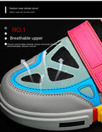 Wudao student couple sports board shoes Women's new non-slip thick soled sports shoes men ventilated Velcro casual shoes