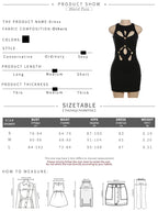 Weird Puss Hollow Flower Dress Sexy Chic Circle Devise Summer Trend Skinny Elastic Stretch Sleeveless Peach Hip Bodycon Clubwear
