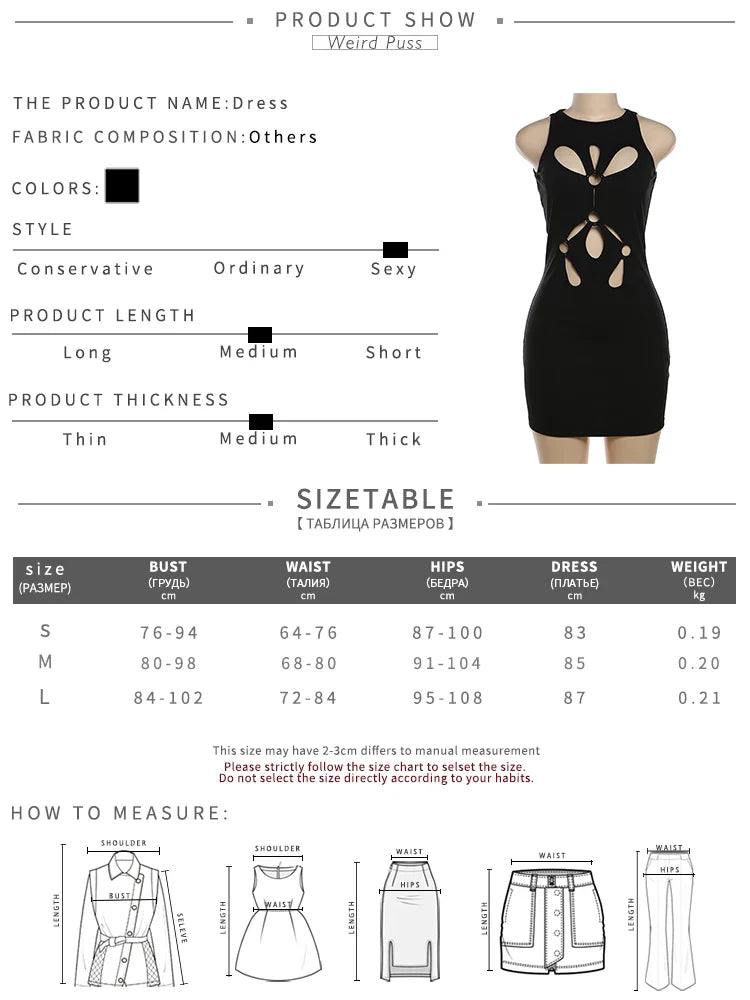 Weird Puss Hollow Flower Dress Sexy Chic Circle Devise Summer Trend Skinny Elastic Stretch Sleeveless Peach Hip Bodycon Clubwear