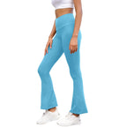 Women's Super Soft Flare Pants High Waisted Tummy Control Workout Yoga Push Up Gym Fitness  Long Leggings Bell Bottoms