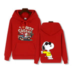 Men's casual fashion brand high-end quality Snoopy print Autumn Winter thick warm street fashion hoodie