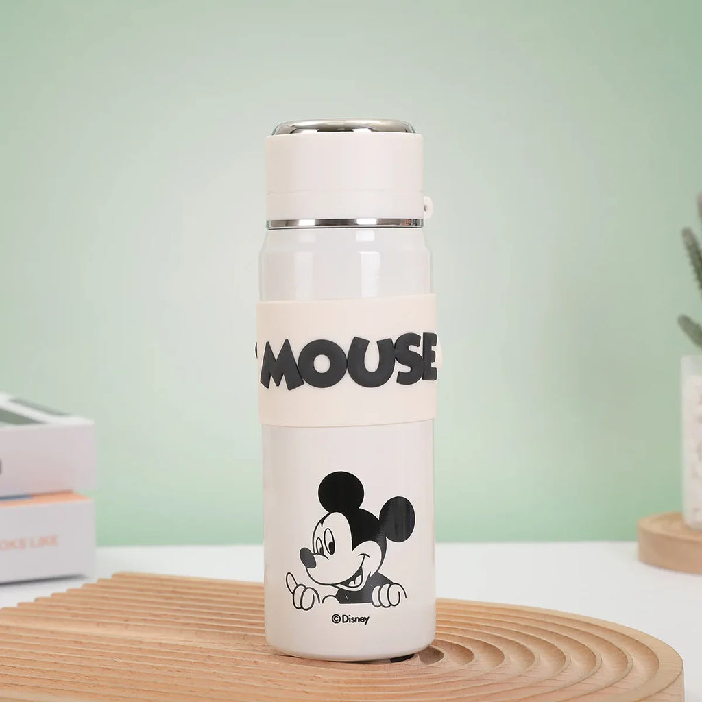 Disney Bullet Thermos Cup 500ML Stainless Steel 316 Children's Vacuum Flask Cartoon Students Special Rope Insulated Water Bottle
