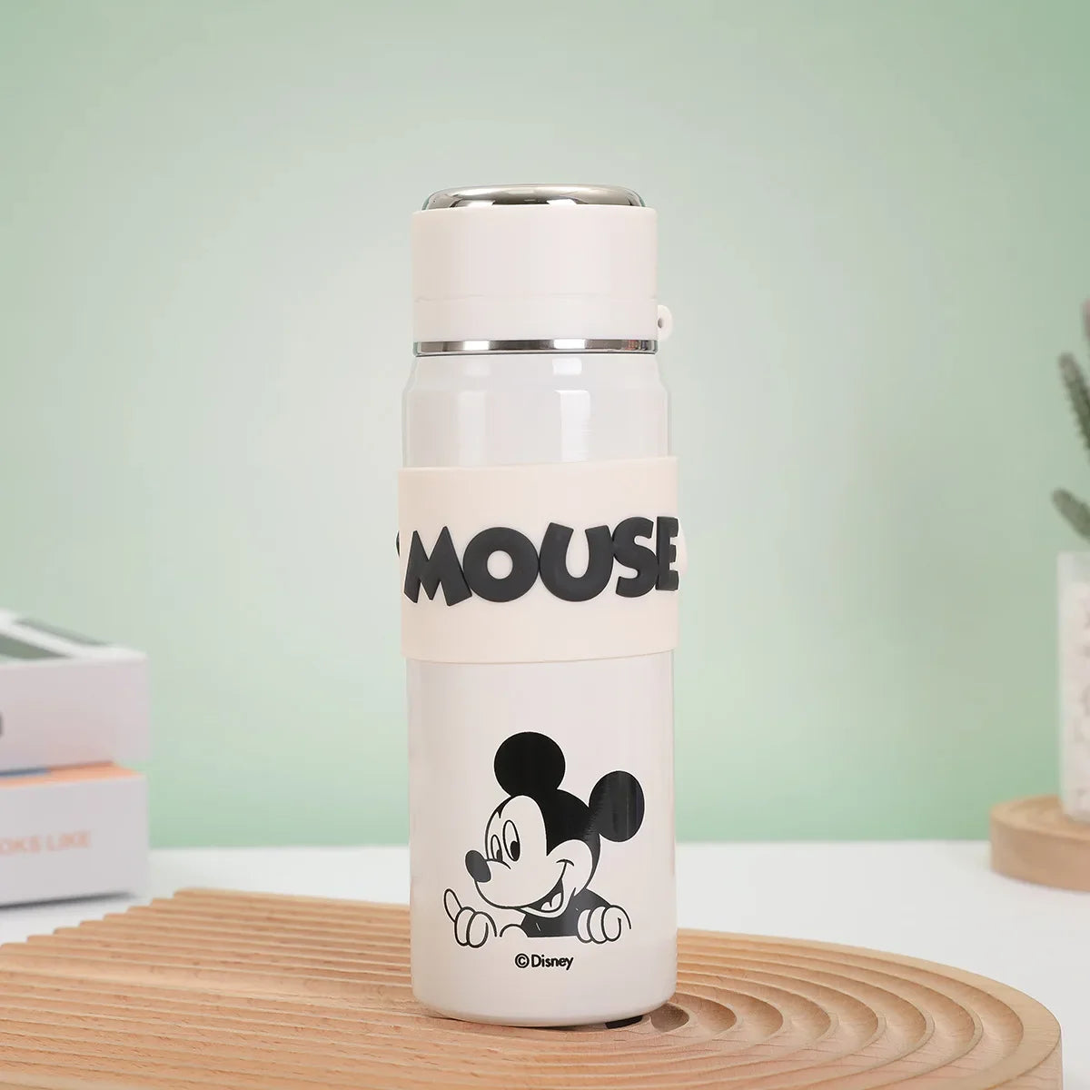 Disney Bullet Thermos Cup 500ML Stainless Steel 316 Children's Vacuum Flask Cartoon Students Special Rope Insulated Water Bottle