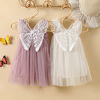Citgeett Summer Kids Girls Princess Dress Sleeveless Mesh Decoration Dress Suspender Casual Clothes