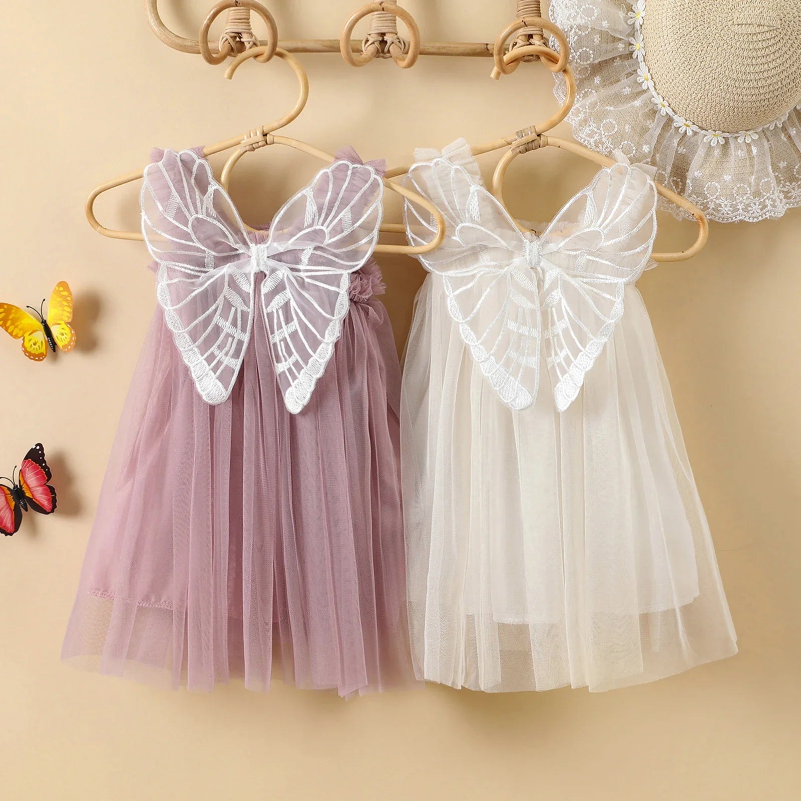 Citgeett Summer Kids Girls Princess Dress Sleeveless Mesh Decoration Dress Suspender Casual Clothes