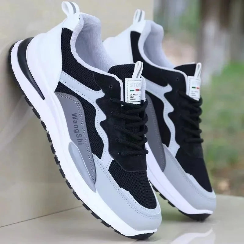 Men's Casual Sports Shoes New Spring Autumn Online Lightweight Soft Bottom Anti-Slip Deodorous Running Shoes Breathable EVA Mate
