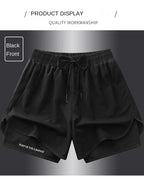Fake two pieces of summer sports shorts, men's and women's quick drying three point running training itness lining American b