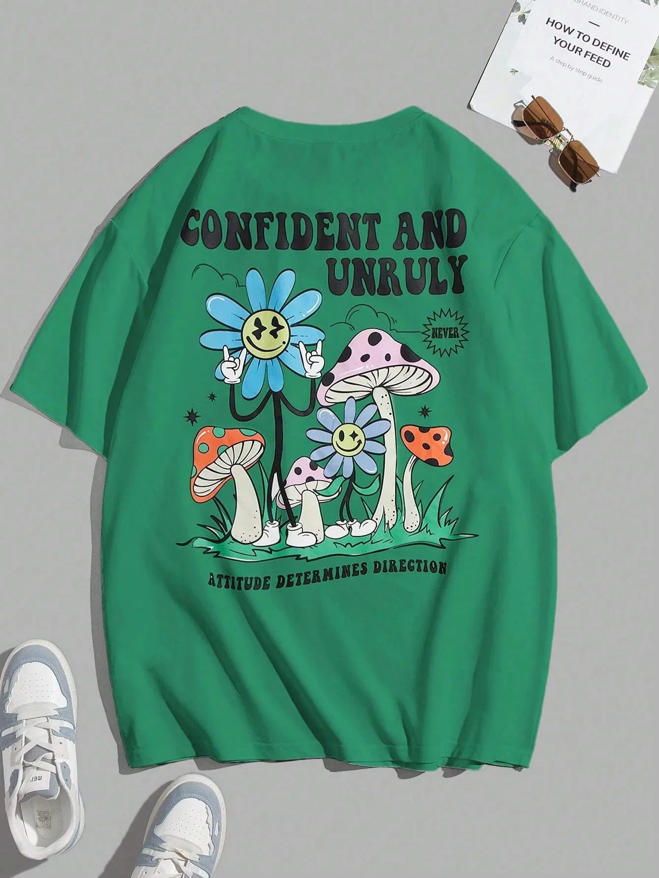 Confident And Unruly Attitude Determines Direction Men T Shirt Cotton Shirt Street Loose T-Shirts Summer Breathable Short Sleeve