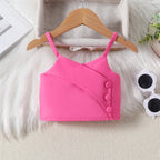 Toddler Kids Baby Girls Clothes Sets Strap Sleeveless Vest Tops Shorts 2PCS Summer Outfits Fashion Girls Clothes Set 0-6Years