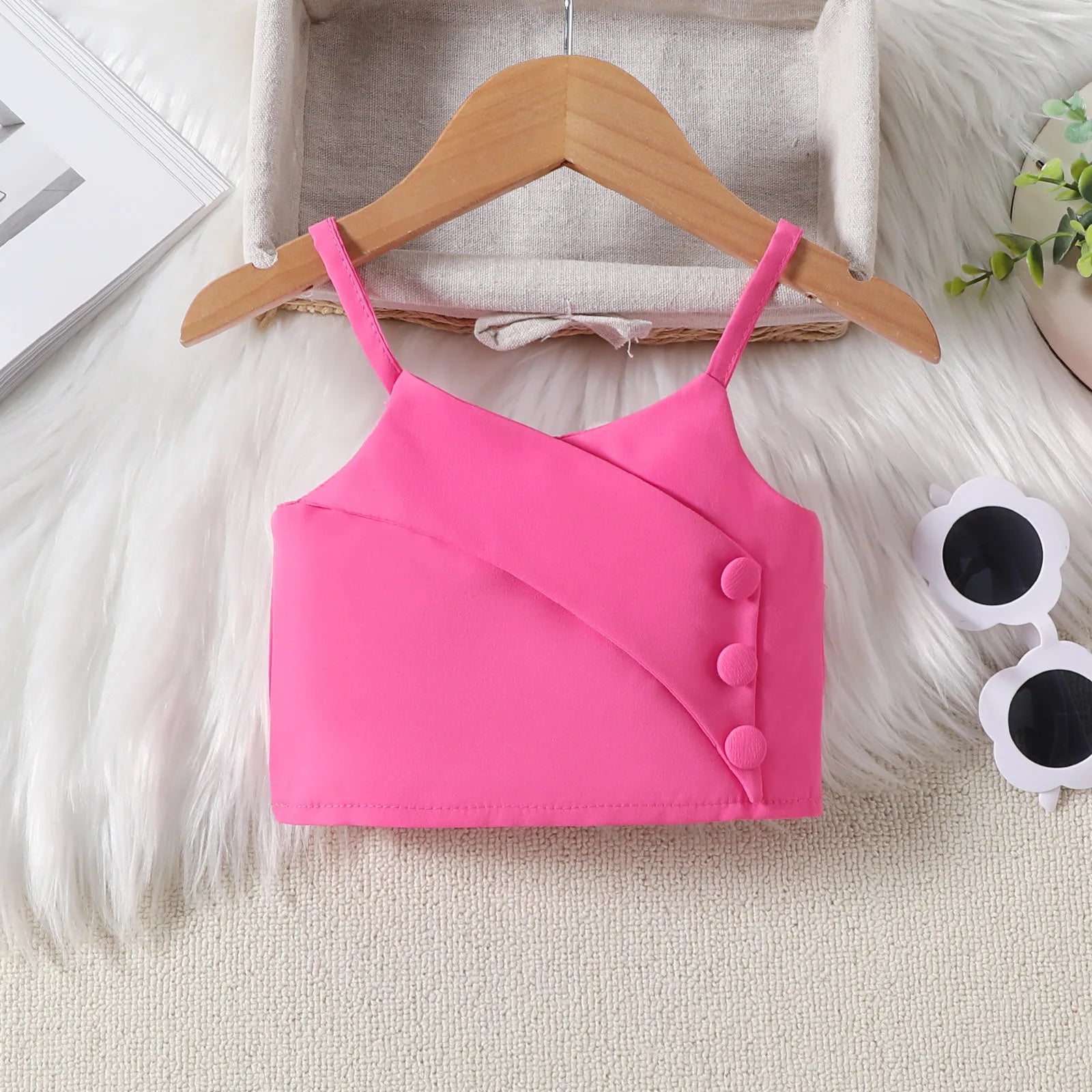 Toddler Kids Baby Girls Clothes Sets Strap Sleeveless Vest Tops Shorts 2PCS Summer Outfits Fashion Girls Clothes Set 0-6Years