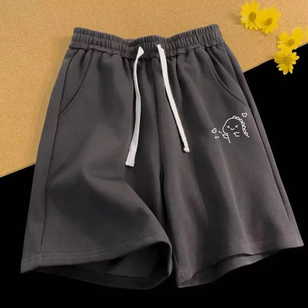 M-8XL Oversized Shorts Men's Casual Shorts Fun expressions Print Shorts Fashion Couple Basketball Short Pants