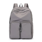 Water - resistant double - shoulder backpack. It has a large capacity, is lightweight and casual. Made of wrinkled and washed ny