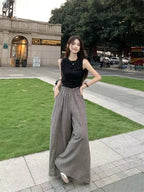 Summer Women's Fashion Slimming Cute Matching Set Conceal Meat Two-Piece Set Cool plus Size Age-Defying Chinese Brand