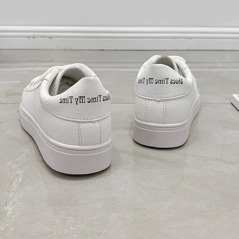 Trendy and minimalist 2025 white shoes, new spring and autumn fashion classic versatile student casual sports flat shoes