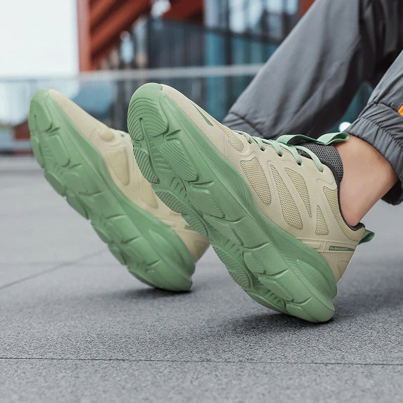 Unisex Summer Running Shoes Lightweight Men Women Fashion Sneakers Original Trainer Breathable EVA Elastic Lace Up Sports Shoes