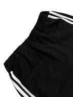 CM.YAYA Fashion Women Denim Patchwork Pocket Side Wide Leg Loose Jogger Pants 2024 Active Jean Splicing Sweatpants Trousers